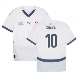 Camiseta Fútbol Suiza Granit Xhaka #10 Eurocopa 2024 Segunda Hombre Equipación