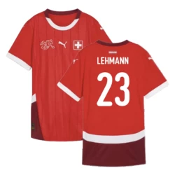 Camiseta Fútbol Suiza Lehmann #23 Eurocopa 2024 Primera Hombre Equipación