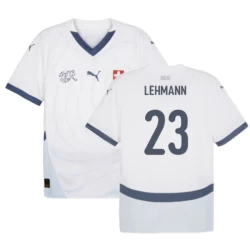 Camiseta Fútbol Suiza Lehmann #23 Eurocopa 2024 Segunda Hombre Equipación