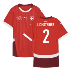 Camiseta Fútbol Suiza Lichsteiner #2 Eurocopa 2024 Primera Hombre Equipación