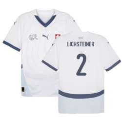 Camiseta Fútbol Suiza Lichsteiner #2 Eurocopa 2024 Segunda Hombre Equipación