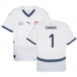 Camiseta Fútbol Suiza Yann Sommer #1 Eurocopa 2024 Segunda Hombre Equipación