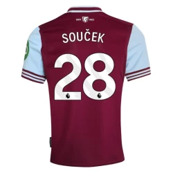 Camiseta Fútbol West Ham United Soucek #28 2024-25 Primera Equipación Hombre