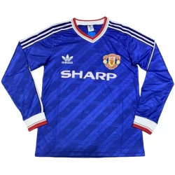Camiseta Manchester United Retro 1986-88 Segunda Hombre Manga Larga