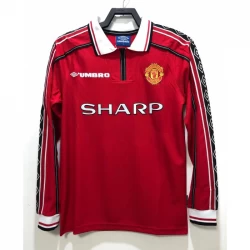 Camiseta Manchester United Retro 1998-99 Primera Hombre Manga Larga