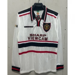 Camiseta Manchester United Retro 1998-99 Segunda Hombre Manga Larga