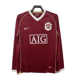 Camiseta Manchester United Retro 2006-07 Primera Hombre Manga Larga