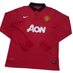 Camiseta Manchester United Retro 2013-14 Primera Hombre Manga Larga