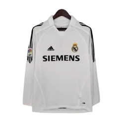 Camiseta Real Madrid Retro 2005-06 Primera Hombre Manga Larga