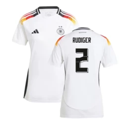 Mujer Camiseta Fútbol Alemania Antonio Rudiger #2 Eurocopa 2024 Primera Equipación