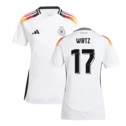 Mujer Camiseta Fútbol Alemania Wirtz #17 Eurocopa 2024 Primera Equipación