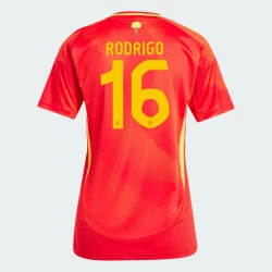 Mujer Camiseta Fútbol España Rodrigo #16 Eurocopa 2024 Primera Equipación