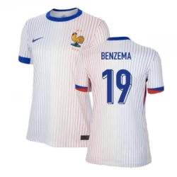Mujer Camiseta Fútbol Francia Karim Benzema #19 Eurocopa 2024 Segunda Equipación