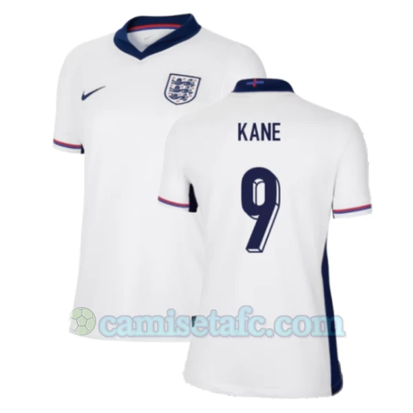 Mujer Camiseta Fútbol Inglaterra Harry Kane #9 Eurocopa 2024 Primera Equipación