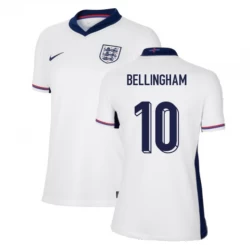 Mujer Camiseta Fútbol Inglaterra Jude Bellingham #10 Eurocopa 2024 Primera Equipación