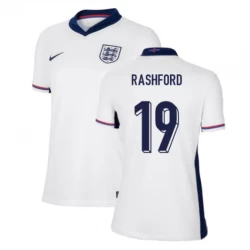 Mujer Camiseta Fútbol Inglaterra Marcus Rashford #19 Eurocopa 2024 Primera Equipación