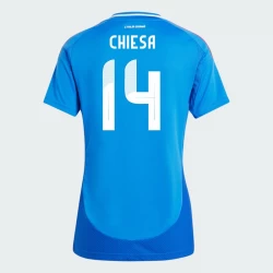 Mujer Camiseta Fútbol Italia Federico Chiesa #14 Eurocopa 2024 Primera Equipación