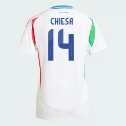 Mujer Camiseta Fútbol Italia Federico Chiesa #14 Eurocopa 2024 Segunda Equipación