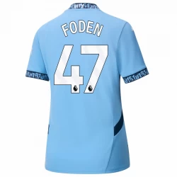 Mujer Camiseta Fútbol Manchester City Phil Foden #47 2024-25 Primera Equipación
