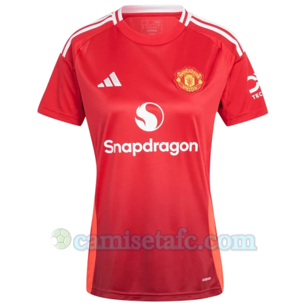 Mujer Camiseta Fútbol Manchester United 2024-25 Primera Equipación