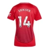 Mujer Camiseta Fútbol Manchester United Christian Eriksen #14 2024-25 Primera Equipación