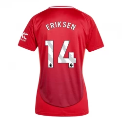 Mujer Camiseta Fútbol Manchester United Christian Eriksen #14 2024-25 Primera Equipación