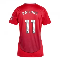 Mujer Camiseta Fútbol Manchester United Hojlund #11 2024-25 Primera Equipación