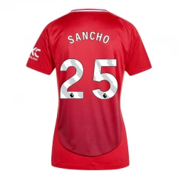 Mujer Camiseta Fútbol Manchester United Jadon Sancho #25 2024-25 Primera Equipación