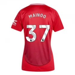 Mujer Camiseta Fútbol Manchester United Kobbie Mainoo #37 2024-25 Primera Equipación