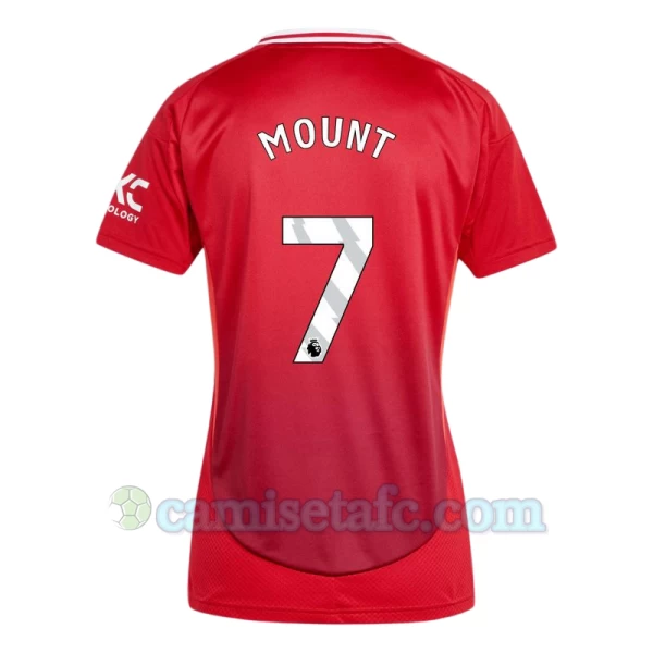 Mujer Camiseta Fútbol Manchester United Mason Mount #7 2024-25 Primera Equipación