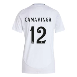 Mujer Camiseta Fútbol Real Madrid Eduardo Camavinga #12 2024-25 Primera Equipación