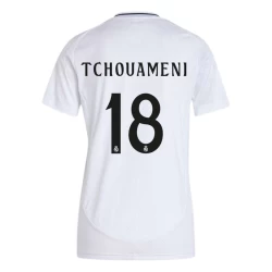 Mujer Camiseta Fútbol Real Madrid Tchouameni #18 2024-25 Primera Equipación