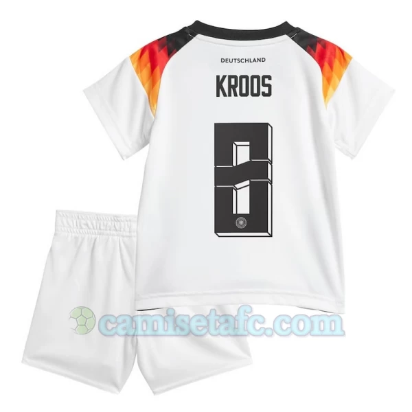 Niños Camiseta Fútbol Alemania Toni Kroos #8 Eurocopa 2024 Primera Equipación (+ Pantalones)