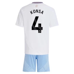 Niños Camiseta Fútbol Aston Villa 2024-25 Konsa #4 2ª Equipación (+ Pantalones)