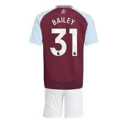 Niños Camiseta Fútbol Aston Villa Bailey #31 2024-25 1ª Equipación (+ Pantalones)