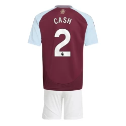 Niños Camiseta Fútbol Aston Villa Cash #2 2024-25 1ª Equipación (+ Pantalones)