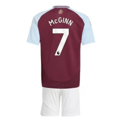 Niños Camiseta Fútbol Aston Villa McGinn #7 2024-25 1ª Equipación (+ Pantalones)