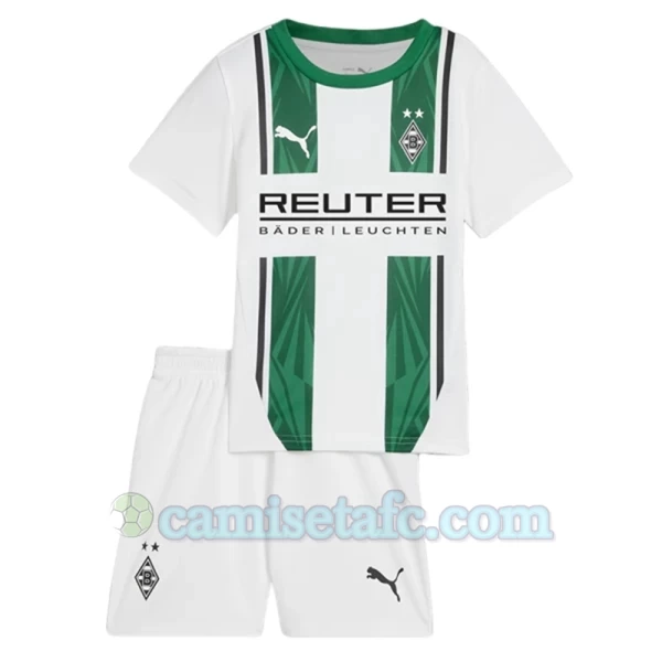 Niños Camiseta Fútbol Borussia Mönchengladbach 2024-25 1ª Equipación (+ Pantalones)