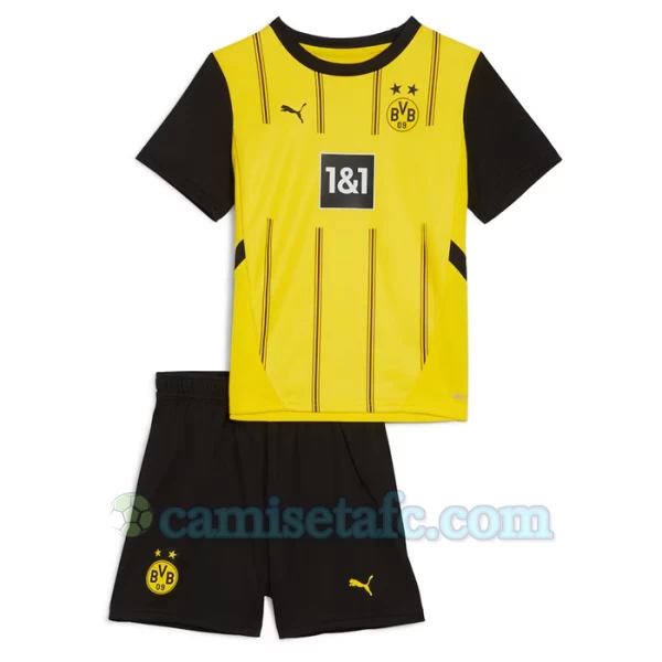 Niños Camiseta Fútbol BVB Borussia Dortmund 2024-25 1ª Equipación (+ Pantalones)