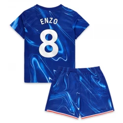Niños Camiseta Fútbol Chelsea FC Enzo Fernández #8 2024-25 1ª Equipación (+ Pantalones)
