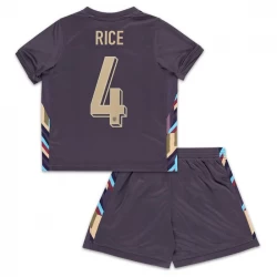 Niños Camiseta Fútbol Inglaterra Declan Rice #4 Eurocopa 2024 Segunda Equipación (+ Pantalones)