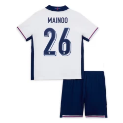 Niños Camiseta Fútbol Inglaterra Kobbie Mainoo #26 Eurocopa 2024 Primera Equipación (+ Pantalones)