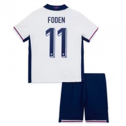 Niños Camiseta Fútbol Inglaterra Phil Foden #11 Eurocopa 2024 Primera Equipación (+ Pantalones)