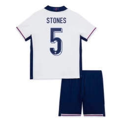 Niños Camiseta Fútbol Inglaterra Stones #5 Eurocopa 2024 Primera Equipación (+ Pantalones)