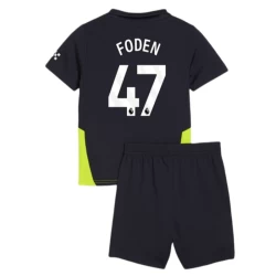 Niños Camiseta Fútbol Manchester City 2024-25 Phil Foden #47 2ª Equipación (+ Pantalones)