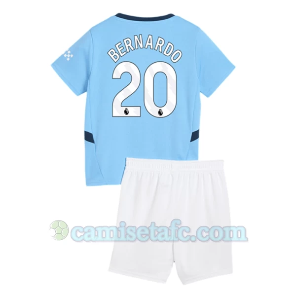 Niños Camiseta Fútbol Manchester City Bernardo Silva #20 2024-25 1ª Equipación (+ Pantalones)