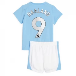 Niños Camiseta Fútbol Manchester City Erling Haaland #9 2023-24 1ª Equipación (+ Pantalones)