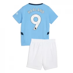 Niños Camiseta Fútbol Manchester City Erling Haaland #9 2024-25 1ª Equipación (+ Pantalones)