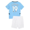 Niños Camiseta Fútbol Manchester City J. Alvarez #19 2024-25 1ª Equipación (+ Pantalones)