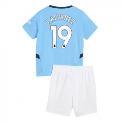 Niños Camiseta Fútbol Manchester City J. Alvarez #19 2024-25 1ª Equipación (+ Pantalones)